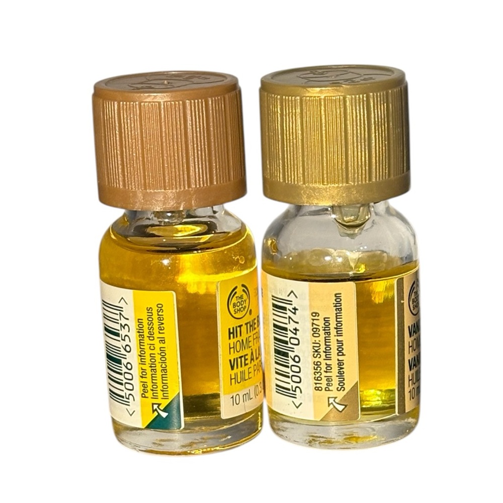 RARE VTG The Body Shop Home Fragrance Oil Lot of 2- Hit The Beach, Vanilla Spice - Picture 3 of 5